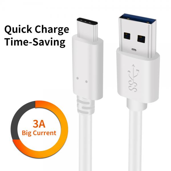 Picture of USB 3.0 Type C cable PVC（white）
